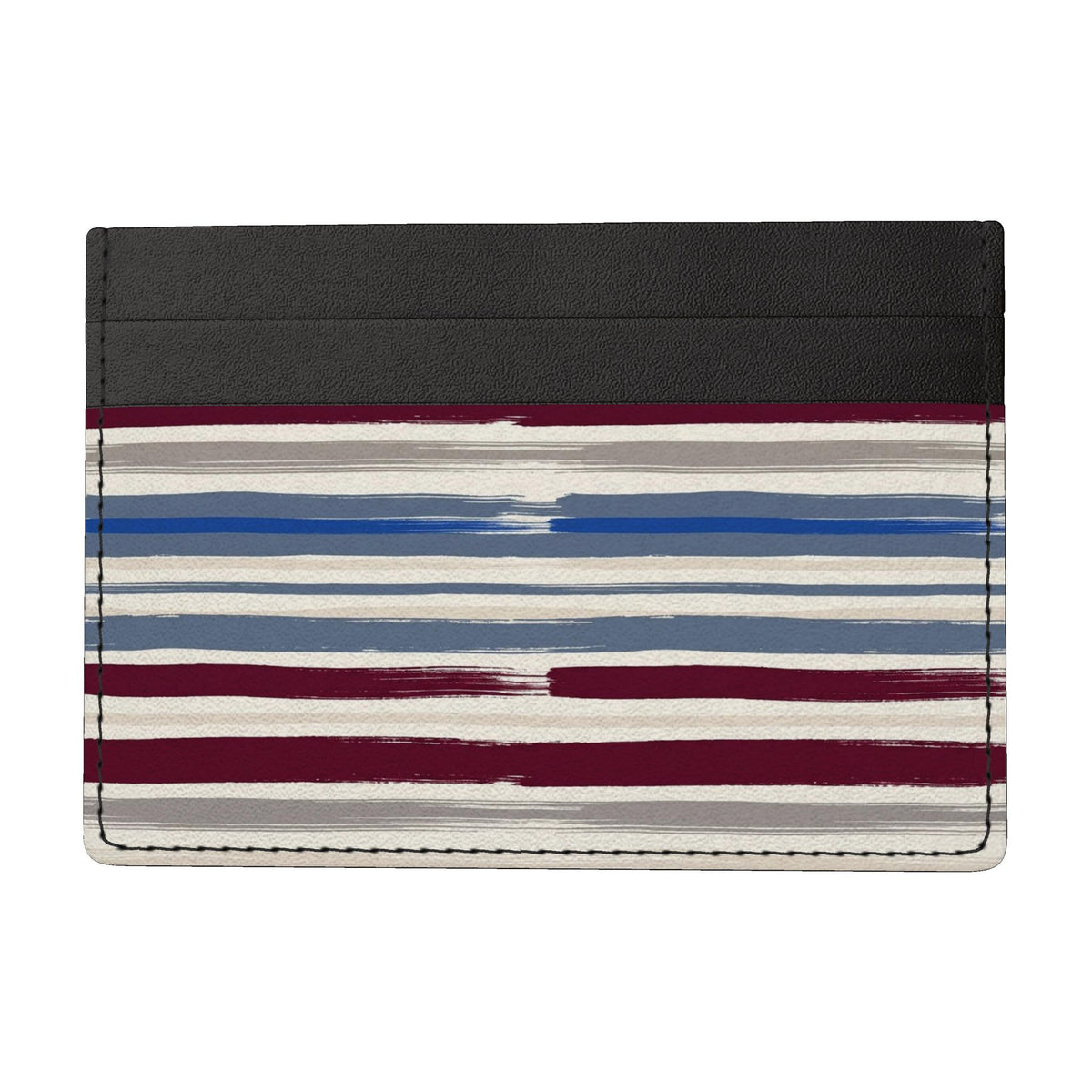 The Brushed Stripe Leather Card Holder