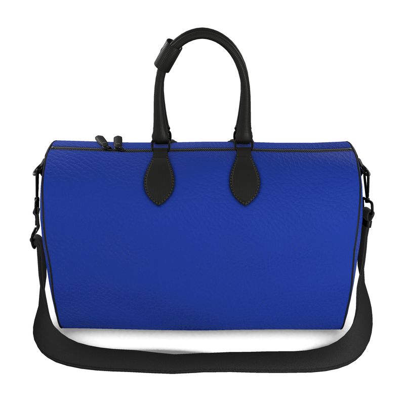Maritime Ordnance Cobalt Leather Duffle Bag