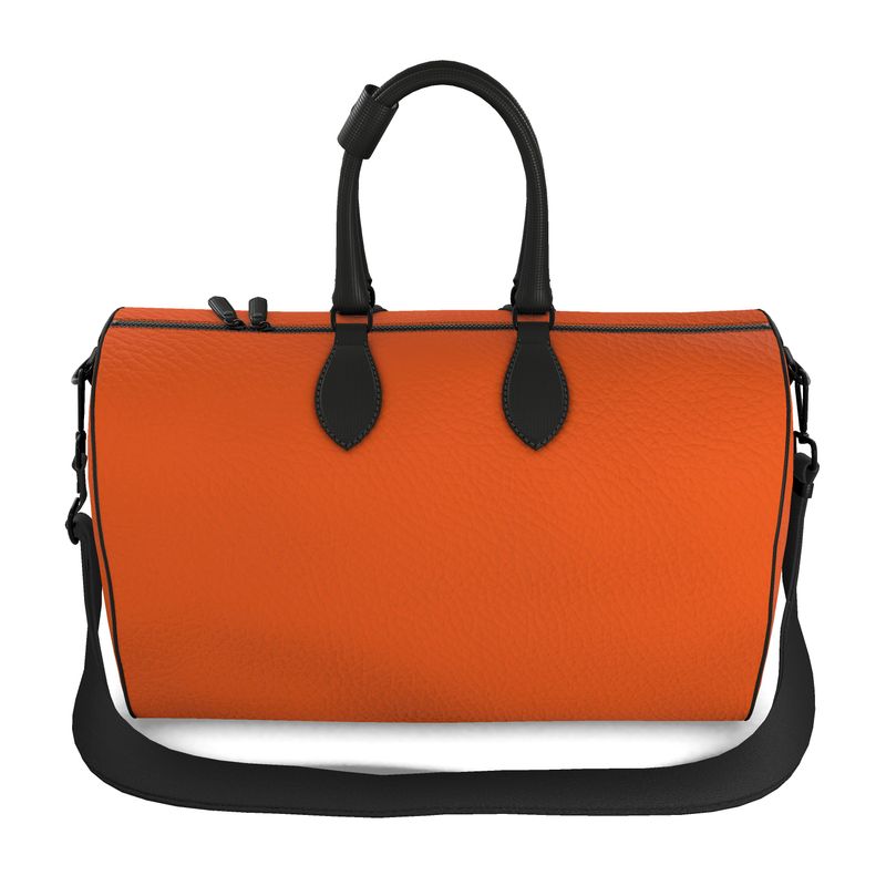 Kinetic Hazard Amber Leather Duffle Bag