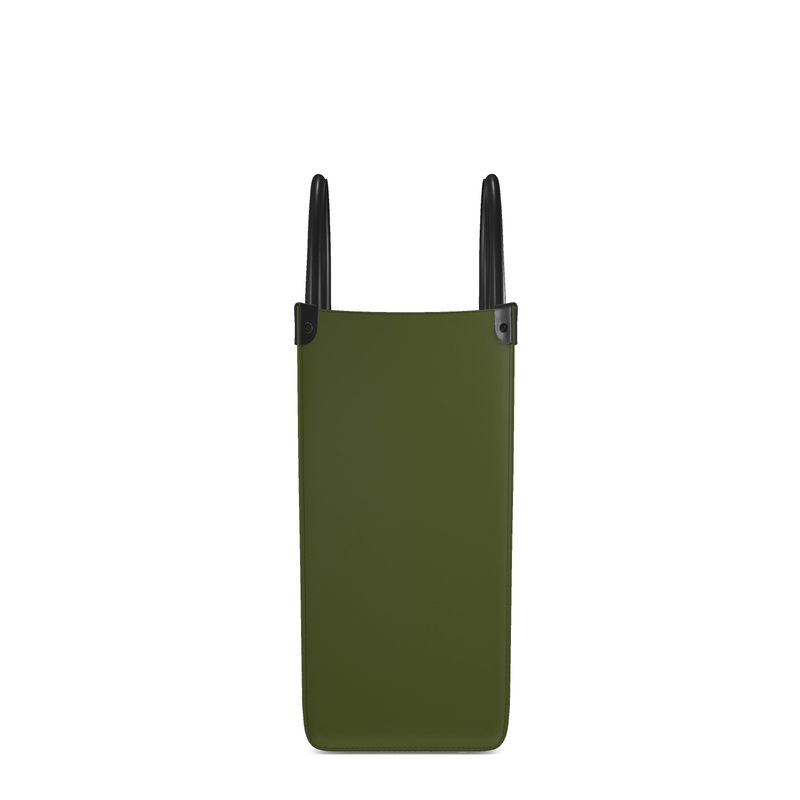 NATO Olive Leather Shopper Bag