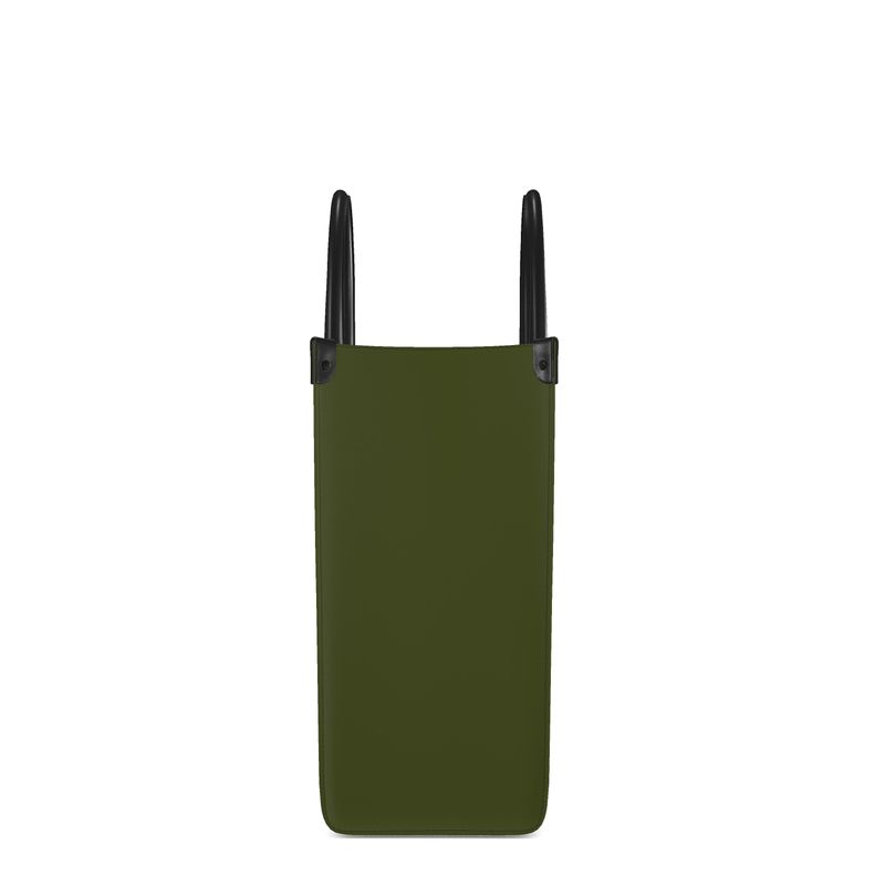 NATO Olive Leather Shopper Bag