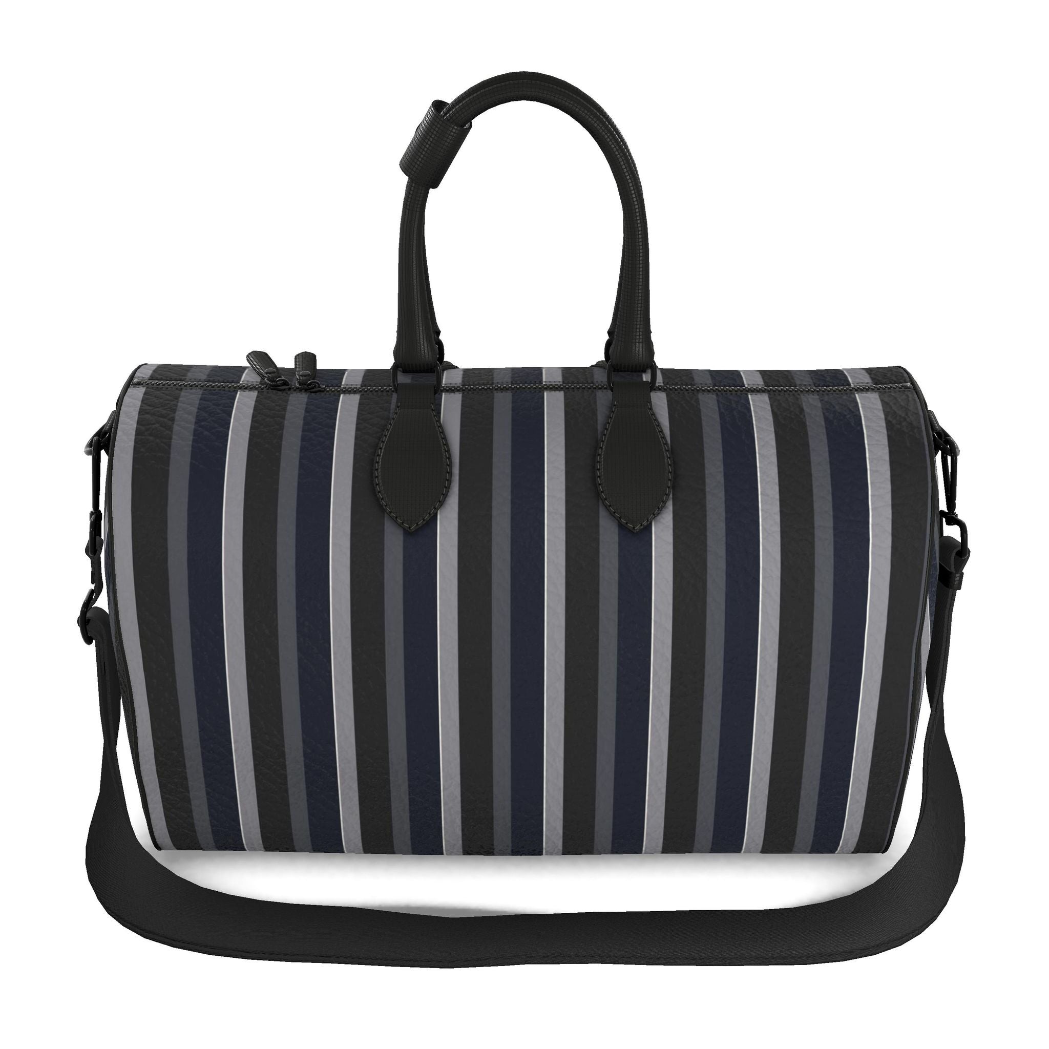 THE BARBICAN STRIPE LEATHER DUFFLE BAG