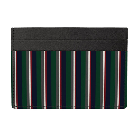 The Club Stripe Leather Card Holder
