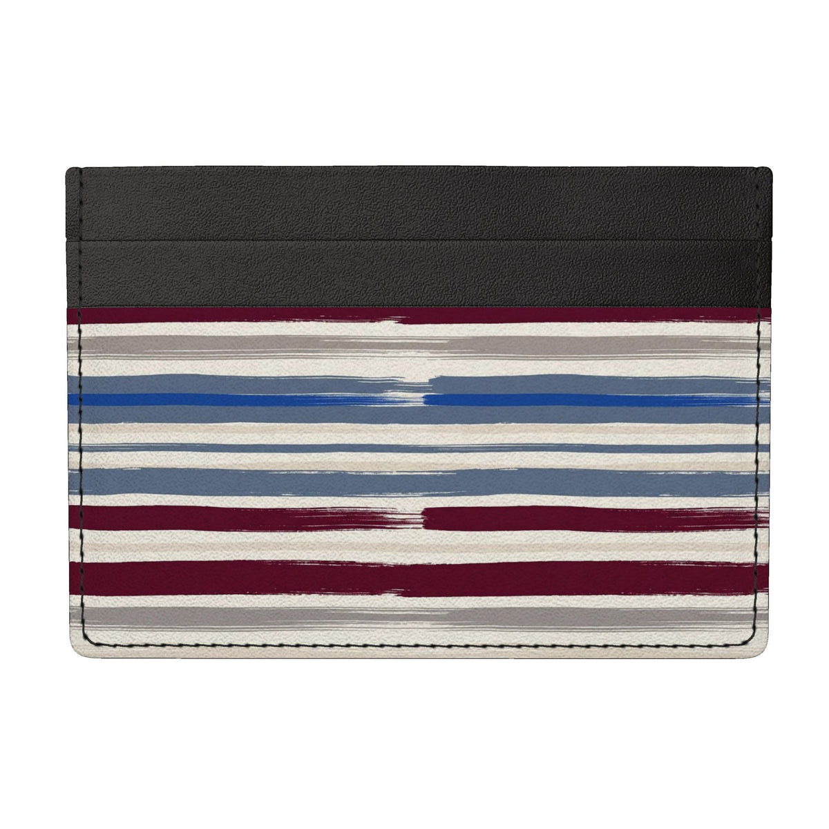 The Brushed Stripe Leather Card Holder