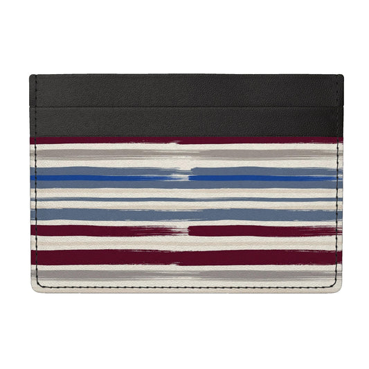 The Brushed Stripe Leather Card Holder