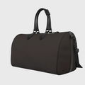 Carbonised Umber Leather Duffle Bag
