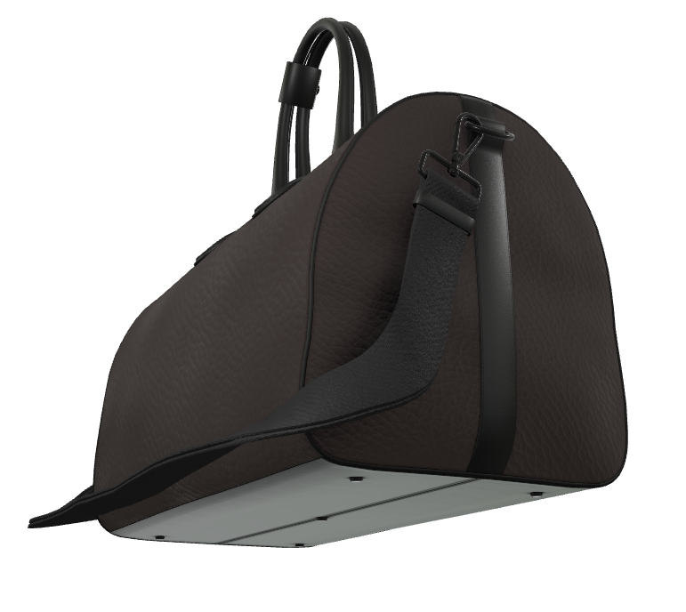 Carbonised Umber Leather Duffle Bag