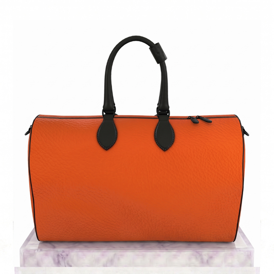 Kinetic Hazard Amber Leather Duffle Bag