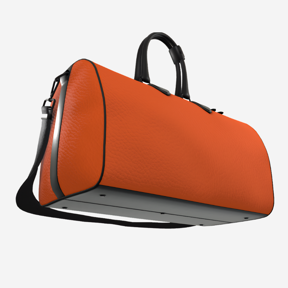 Kinetic Hazard Amber Leather Duffle Bag