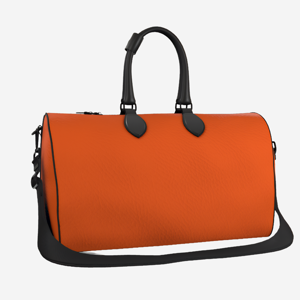Kinetic Hazard Amber Leather Duffle Bag