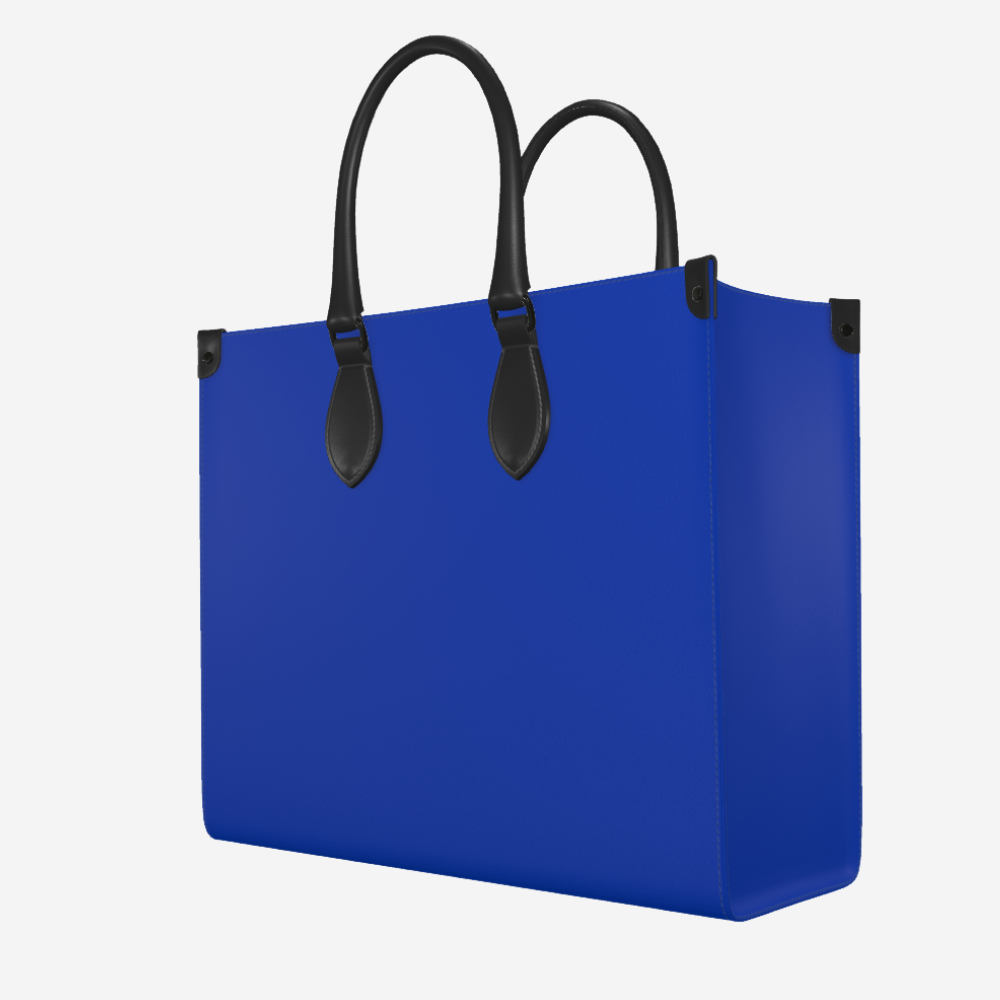 Maritime Ordnance Cobalt Leather Shopper