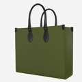 NATO Olive Leather Shopper Bag