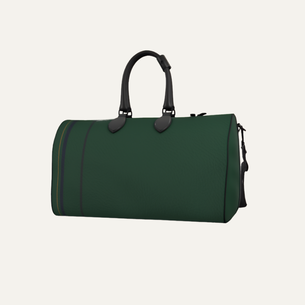 Racing Green Triad Leather Duffle Bag