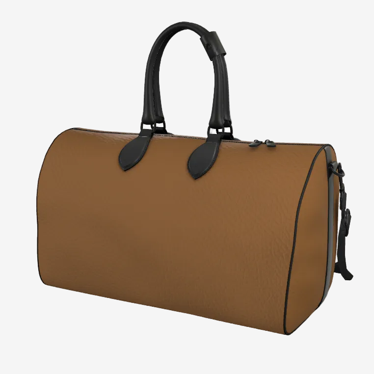 Scorched Bronze Leather Duffle Bag