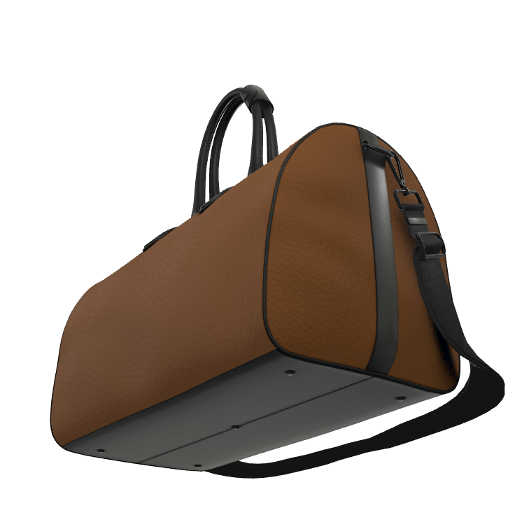 Scorched Bronze Leather Duffle Bag