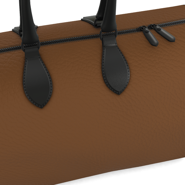 Scorched Bronze Leather Duffle Bag