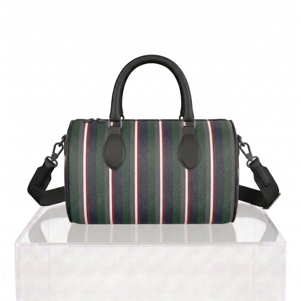 The Club Stripe Stripe Mini Leather Duffle bag