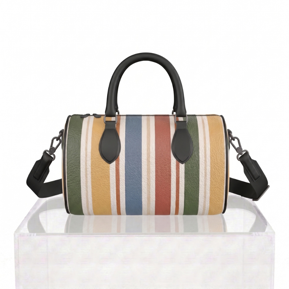 The Heritage Edition Stripe Mini Leather Duffle bag