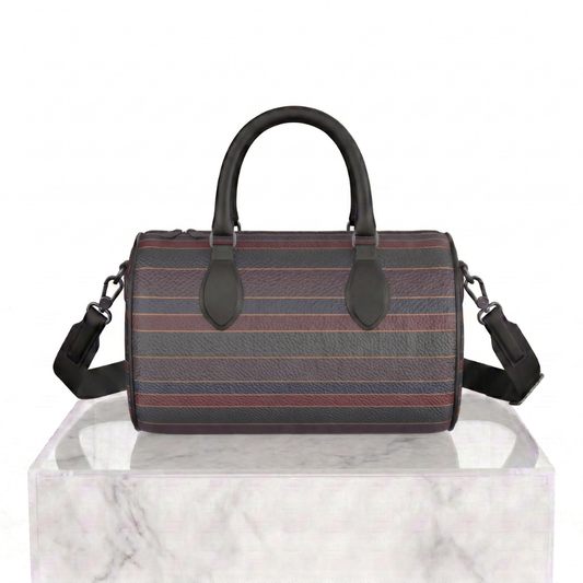 The Sovereign Stripe Leather Mini Duffle Bag