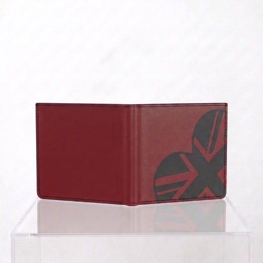 Union Jack Heart Leather Wallet Oxblood Red